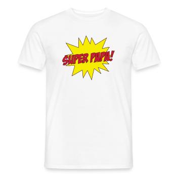 Super Papa ! - T-shirt homme - blanc - Devant - AI Model Male 178 dark (178cm)