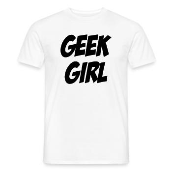 Geek Girl - Männer T-Shirt - Weiß - Vorne - AI Model Male 178 dark (178cm)