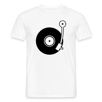 Turntable - Vinyl Schallplattenspieler - Männer T-Shirt - Weiß - Vorne - AI Model Male 178 dark (178cm)