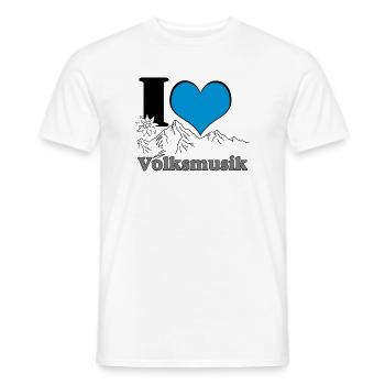 Volksmusik , Volksfest , Fun Shirt , Bayern (25) - Männer T-Shirt - Weiß - Vorne - AI Model Male 178 dark (178cm)