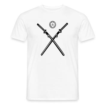 Iaito + Mon - Männer T-Shirt - Weiß - Vorne - AI Model Male 178 dark (178cm)