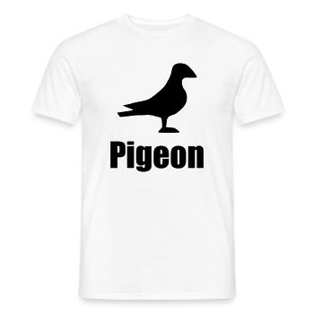Pigeon - T-shirt homme - blanc - Devant - AI Model Male 178 dark (178cm)