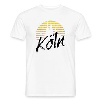 Köln Kölner Skyline Kölner Dom Vintage Geschenk - Männer T-Shirt - Weiß - Vorne - AI Model Male 178 dark (178cm)