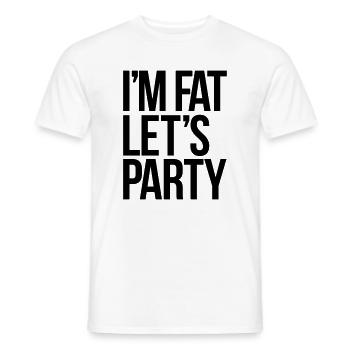 party - Men's T-Shirt - white - Front - AI Model Male 178 dark (178cm)