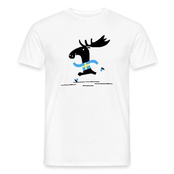 Schweden Elch - Männer T-Shirt - Weiß - Vorne - AI Model Male 178 dark (178cm)