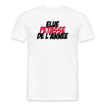 Elu Pétasse de l'année ! - T-shirt homme - blanc - Devant - AI Model Male 178 dark (178cm)
