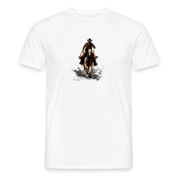 cowboy - T-shirt homme - blanc - Devant - AI Model Male 178 dark (178cm)