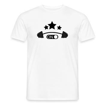 bodybuilder, bodybuilding, fitness, workout, beast - Men's T-Shirt - white - Front - AI Model Male 178 dark (178cm)