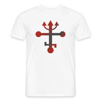 Exu Eshu yoruba Religion Santeria Condomblé Symbol - Männer T-Shirt - Weiß - Vorne - AI Model Male 178 dark (178cm)