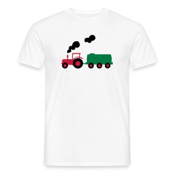 traktor trecker landwirtschaft - Männer T-Shirt - Weiß - Vorne - AI Model Male 178 dark (178cm)