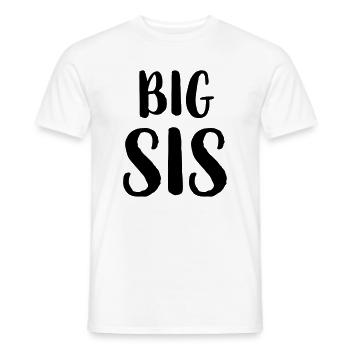 big sis Schwester Geschwister Familie Geschenk - Männer T-Shirt - Weiß - Vorne - AI Model Male 178 dark (178cm)