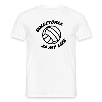 Volleyball - Men's T-Shirt - white - Front - AI Model Male 178 dark (178cm)