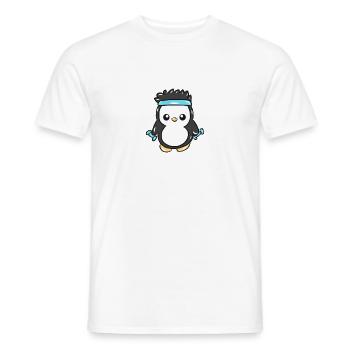 Pingouin de remise en forme - T-shirt homme - blanc - Devant - AI Model Male 178 dark (178cm)