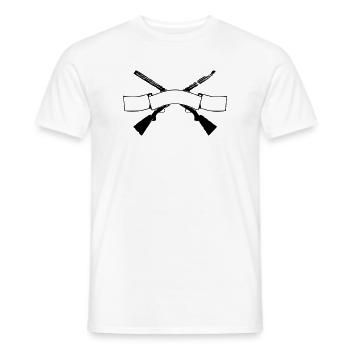 gewehr verein schütze name text fest club waffe - Männer T-Shirt - Weiß - Vorne - AI Model Male 178 dark (178cm)