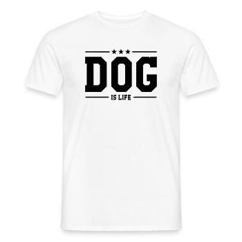 Dog is life ! - T-shirt homme - blanc - Devant - AI Model Male 178 dark (178cm)