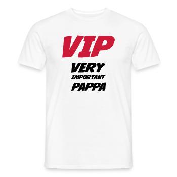 VIP Very Important Pappa - Men's T-Shirt - white - Front - AI Model Male 178 dark (178cm)