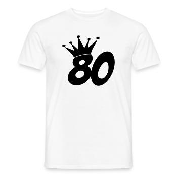 80 / geburtstag / Sport / birthday / achtzig - Männer T-Shirt - Weiß - Vorne - AI Model Male 178 dark (178cm)