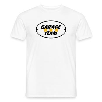 Garage Team - T-shirt homme - blanc - Devant - AI Model Male 178 dark (178cm)
