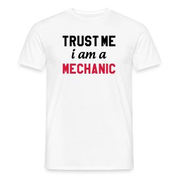 Trust me I am a Mechanic - T-shirt homme - blanc - Devant - AI Model Male 178 dark (178cm)