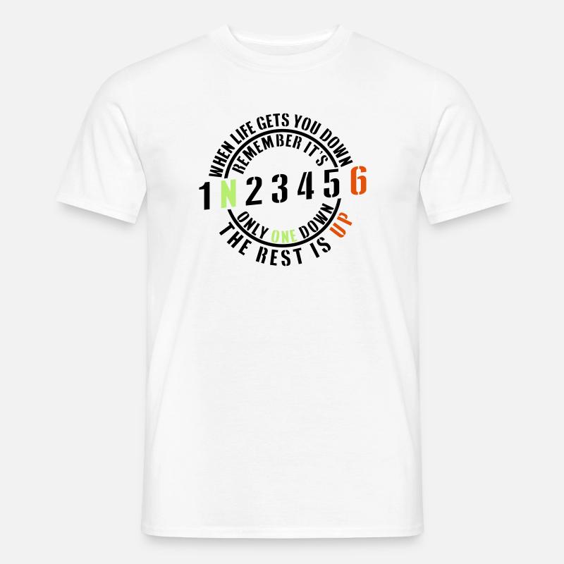 1N23456 - When Life gets you down - T-shirt homme - blanc