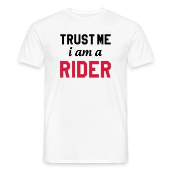 Trust me i am a Rider - T-shirt homme - blanc - Devant - AI Model Male 178 dark (178cm)