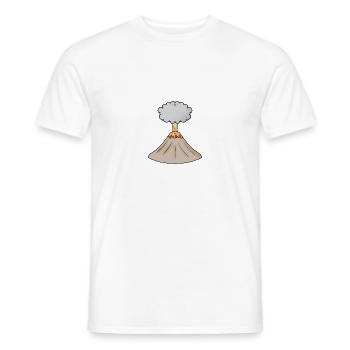 volcano - Men's T-Shirt - white - Front - AI Model Male 178 dark (178cm)