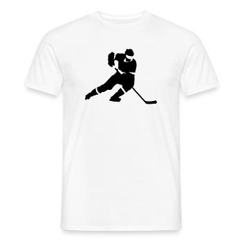 Hockey - Men's T-Shirt - white - Front - AI Model Male 178 dark (178cm)