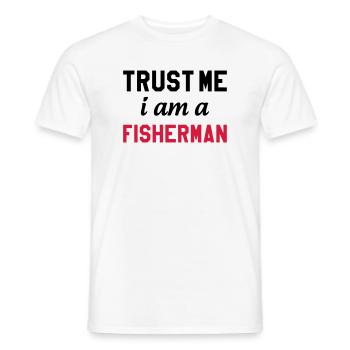 Trust Me I am a Fisherman - T-shirt homme - blanc - Devant - AI Model Male 178 dark (178cm)