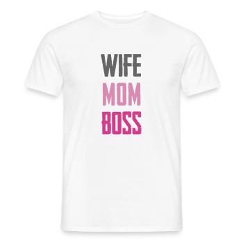 Wife Mom – Strong Role Statement - Men's T-Shirt - white - Front - AI Model Male 178 dark (178cm)