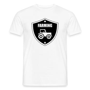 Farming - Men's T-Shirt - white - Front - AI Model Male 178 dark (178cm)