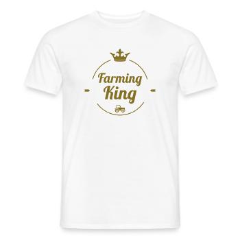 Farming King - T-shirt homme - blanc - Devant - AI Model Male 178 dark (178cm)