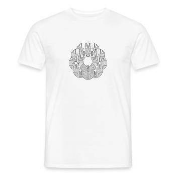 Mandala illusion lines yoga zen pattern gift - Men's T-Shirt - white - Front - AI Model Male 178 dark (178cm)