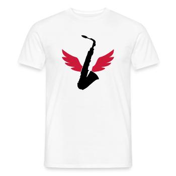 Saxophone / Saxophon - Men's T-Shirt - white - Front - AI Model Male 178 dark (178cm)