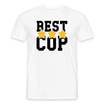 Polizist / Justiz / Polizei / Gewehr - Männer T-Shirt - Weiß - Vorne - AI Model Male 178 dark (178cm)