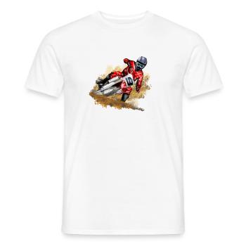 Motocross - Men's T-Shirt - white - Front - AI Model Male 178 dark (178cm)