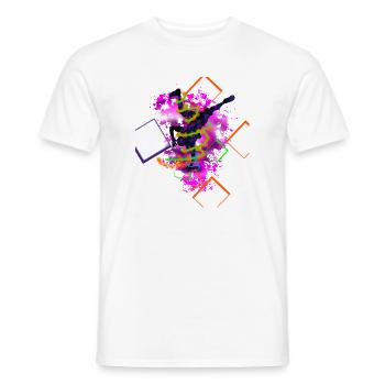 Hip Hop - Men's T-Shirt - white - Front - AI Model Male 178 dark (178cm)