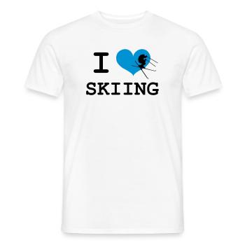I Love Skiing - Männer T-Shirt - Weiß - Vorne - AI Model Male 178 dark (178cm)