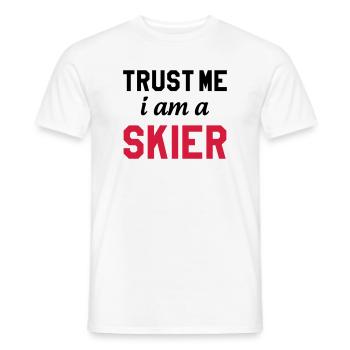 Trust me I am Skier - T-shirt homme - blanc - Devant - AI Model Male 178 dark (178cm)