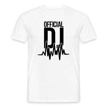 dj - Men's T-Shirt - white - Front - AI Model Male 178 dark (178cm)