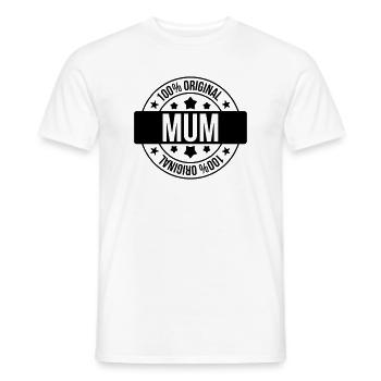Mum - T-shirt homme - blanc - Devant - AI Model Male 178 dark (178cm)