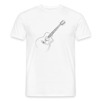guitar - Men's T-Shirt - white - Front - AI Model Male 178 dark (178cm)