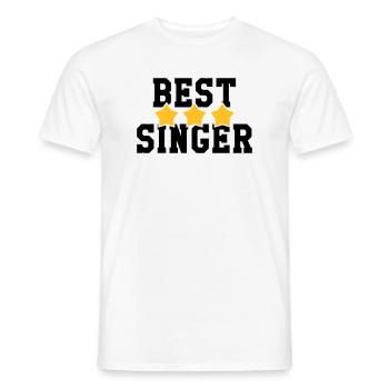Best Singer - Men's T-Shirt - white - Front - AI Model Male 178 dark (178cm)