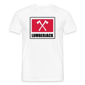 Lumberjack - Männer T-Shirt - Weiß - Vorne - AI Model Male 178 dark (178cm)