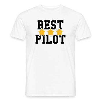 Best Pilot - Männer T-Shirt - Weiß - Vorne - AI Model Male 178 dark (178cm)