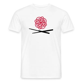 haekeln handarbeit hobby - Männer T-Shirt - Weiß - Vorne - AI Model Male 178 dark (178cm)