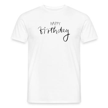 Joyeux anniversaire - T-shirt homme - blanc - Devant - AI Model Male 178 dark (178cm)