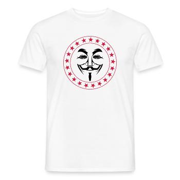 Anonymous - Men's T-Shirt - white - Front - AI Model Male 178 dark (178cm)