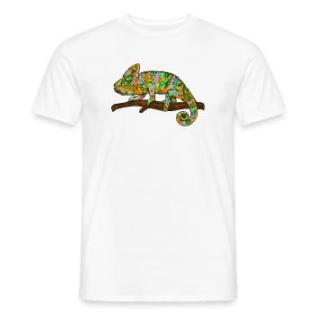 caméléon - T-shirt homme - blanc - Devant - AI Model Male 178 dark (178cm)