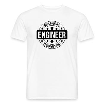 Engineer - Men's T-Shirt - white - Front - AI Model Male 178 dark (178cm)