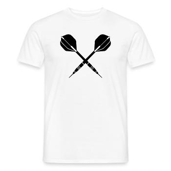 darts - Men's T-Shirt - white - Front - AI Model Male 178 dark (178cm)
